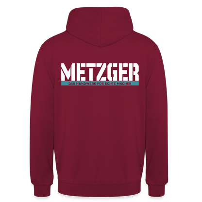 Unisex Hoodie HW-300 | MACHER "Metzger" Bordeaux Unisex Hoodie {{ color }}