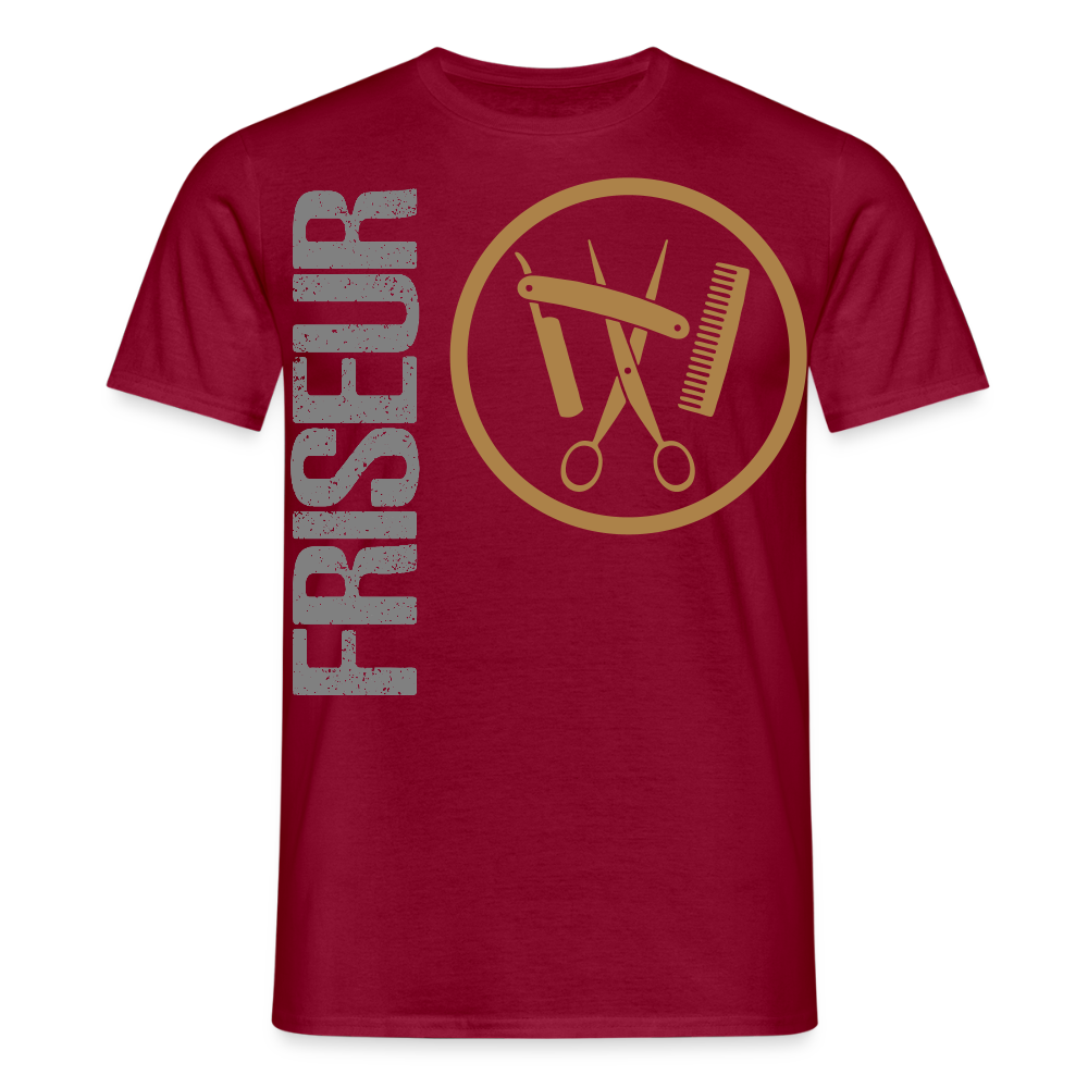 Unisex T-Shirt "Friseur" Ziegelrot Männer T-Shirt