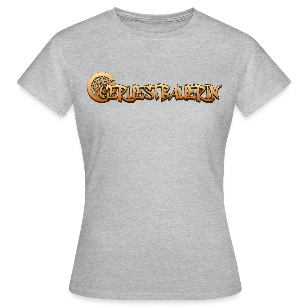 Frauen T-Shirt "Gerüstbauerin" - Grau meliert
