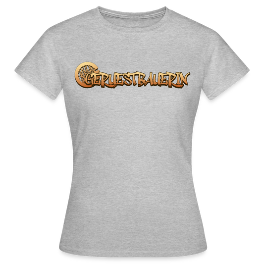 Frauen T-Shirt "Gerüstbauerin" - Grau meliert
