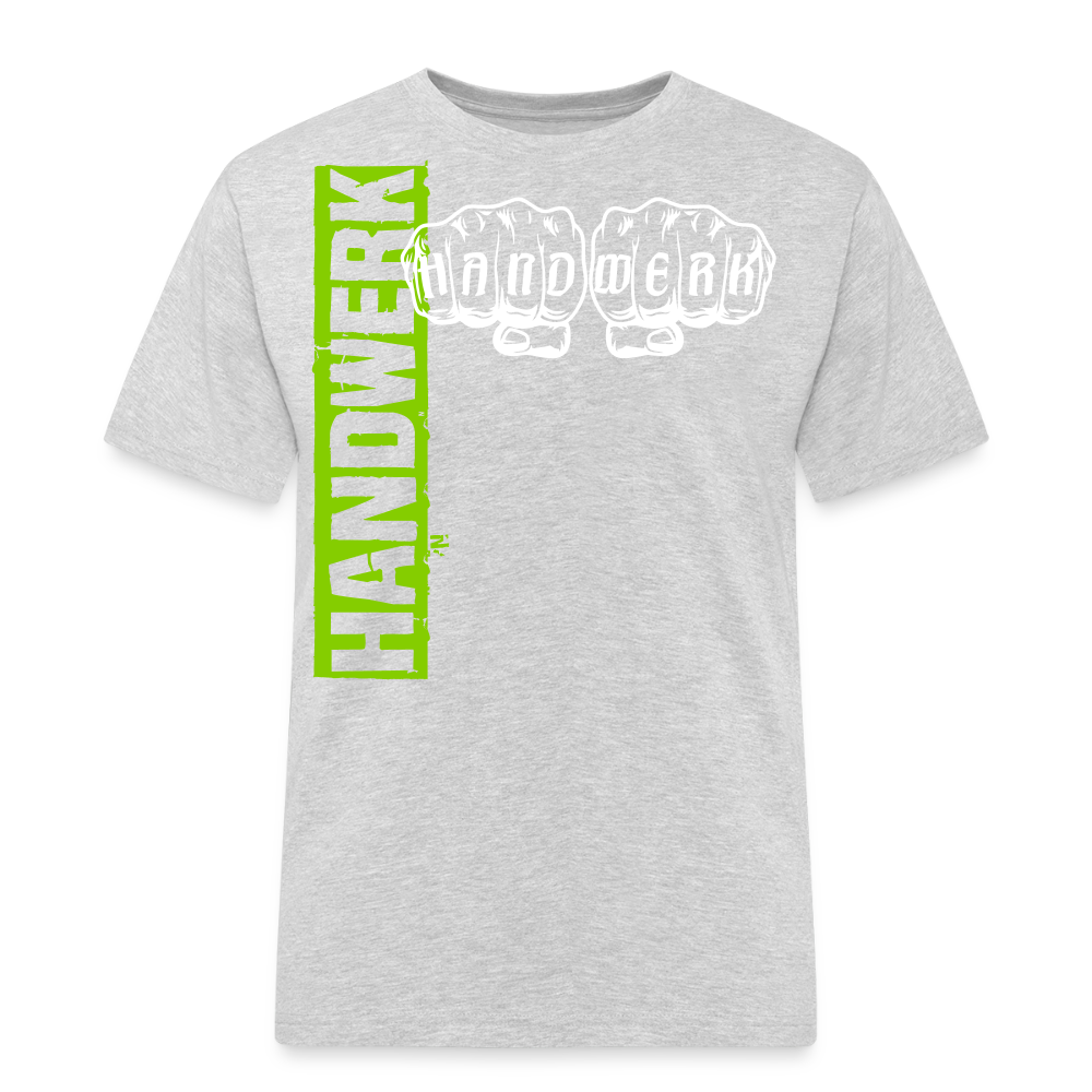 Unisex Workwear T-Shirt "Handwerk" Grau meliert Männer Workwear T-Shirt