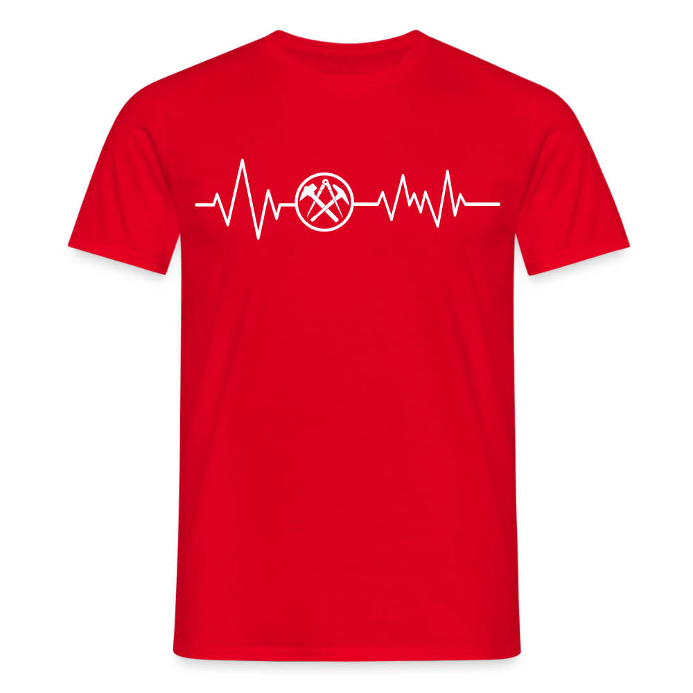 Unisex T-Shirt "Dachdecker" Rot Männer T-Shirt