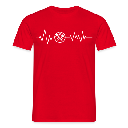Unisex T-Shirt "Dachdecker" Rot Männer T-Shirt