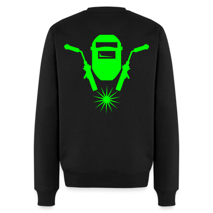 Unisex Premium Pullover "Schweisser" neongrün Schwarz Männer Premium Pullover