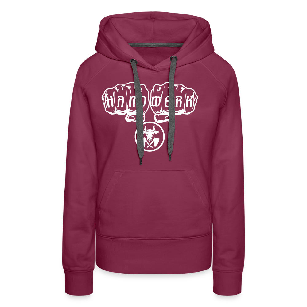Frauen Premium Hoodie "Metzger" Bordeaux Frauen Premium Hoodie