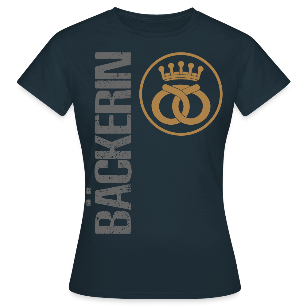 Frauen T-Shirt "Bäckerin" Navy Frauen T-Shirt