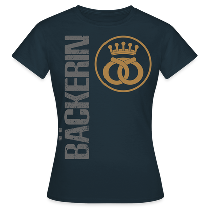 Frauen T-Shirt "Bäckerin" Navy Frauen T-Shirt