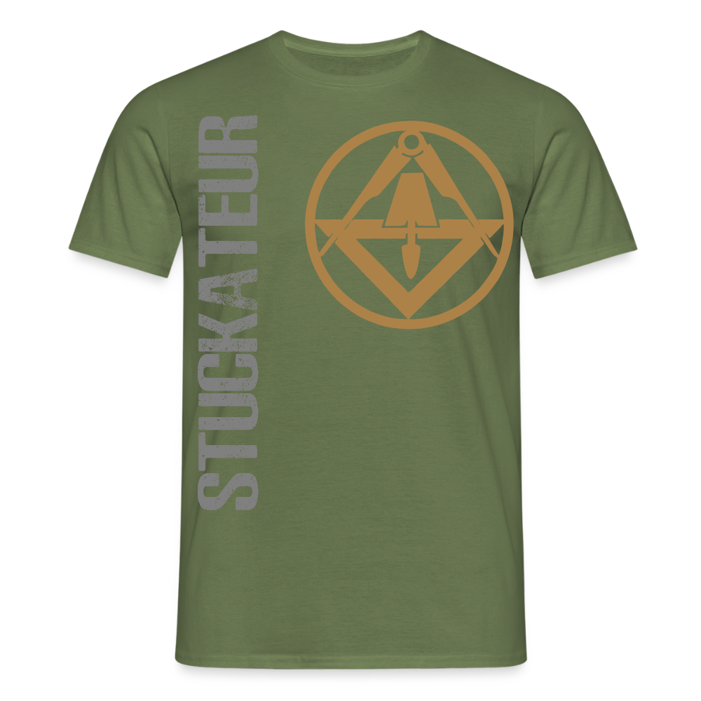 Unisex T-Shirt "Stuckateur" Militärgrün Männer T-Shirt
