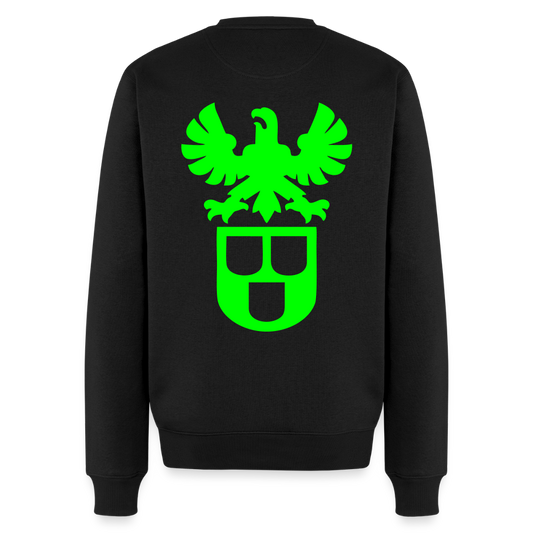 Unisex Premium Pullover "Maler" neongrün Schwarz Männer Premium Pullover