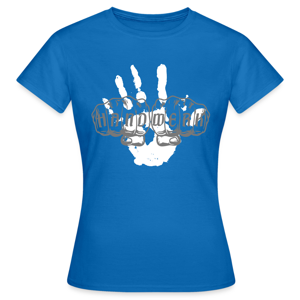 Frauen T-Shirt "Hand" Royalblau Frauen T-Shirt