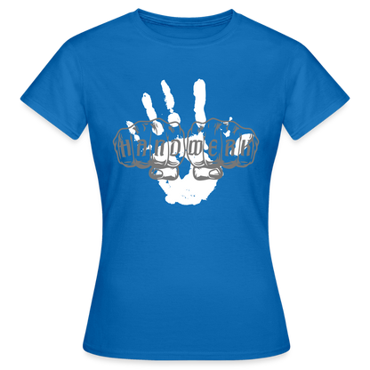 Frauen T-Shirt "Hand" Royalblau Frauen T-Shirt