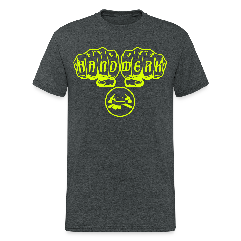 Unisex T-Shirt "Feuerwehr 6" - Dunkelgrau meliert