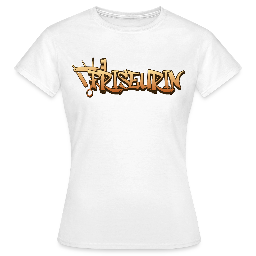 Frauen T-Shirt "Friseurin" Weiß Frauen T-Shirt