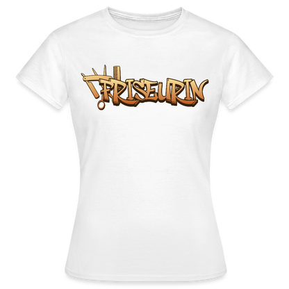 Frauen T-Shirt "Friseurin" Weiß Frauen T-Shirt