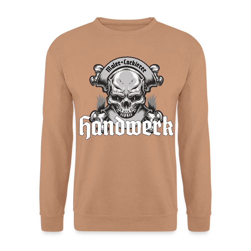 Unisex Pullover "Skull-Maler/Lackierer" Mocca Unisex Pullover