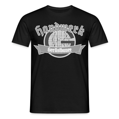 Unisex T-Shirt "Gerüstbauer" Schwarz Männer T-Shirt