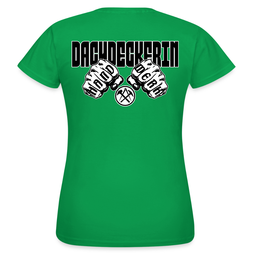 Frauen T-Shirt "Dachdeckerin" (beidseitig bedruckt) Kelly Green Frauen T-Shirt