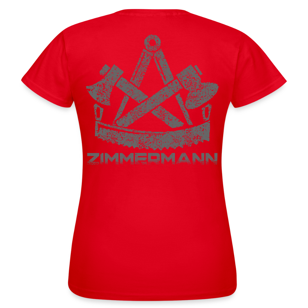 Frauen T-Shirt "Zimmermann" Rot Frauen T-Shirt
