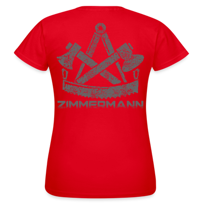 Frauen T-Shirt "Zimmermann" Rot Frauen T-Shirt