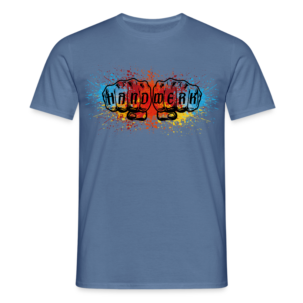 Unisex T-Shirt "Splash-Color" Taubenblau Männer T-Shirt