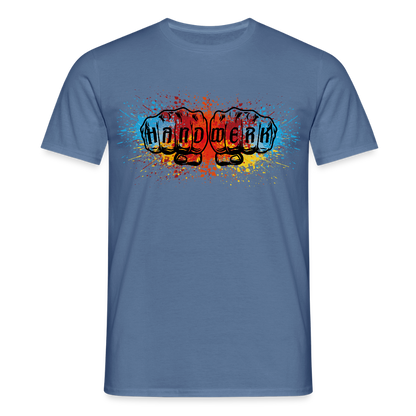 Unisex T-Shirt "Splash-Color" Taubenblau Männer T-Shirt