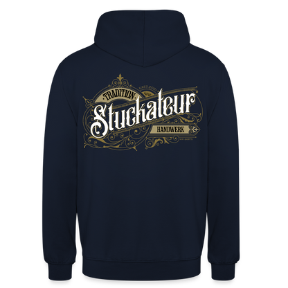 Unisex Hoodie "Stuckateur" Nostalgie Handwerk Navy Unisex Hoodie