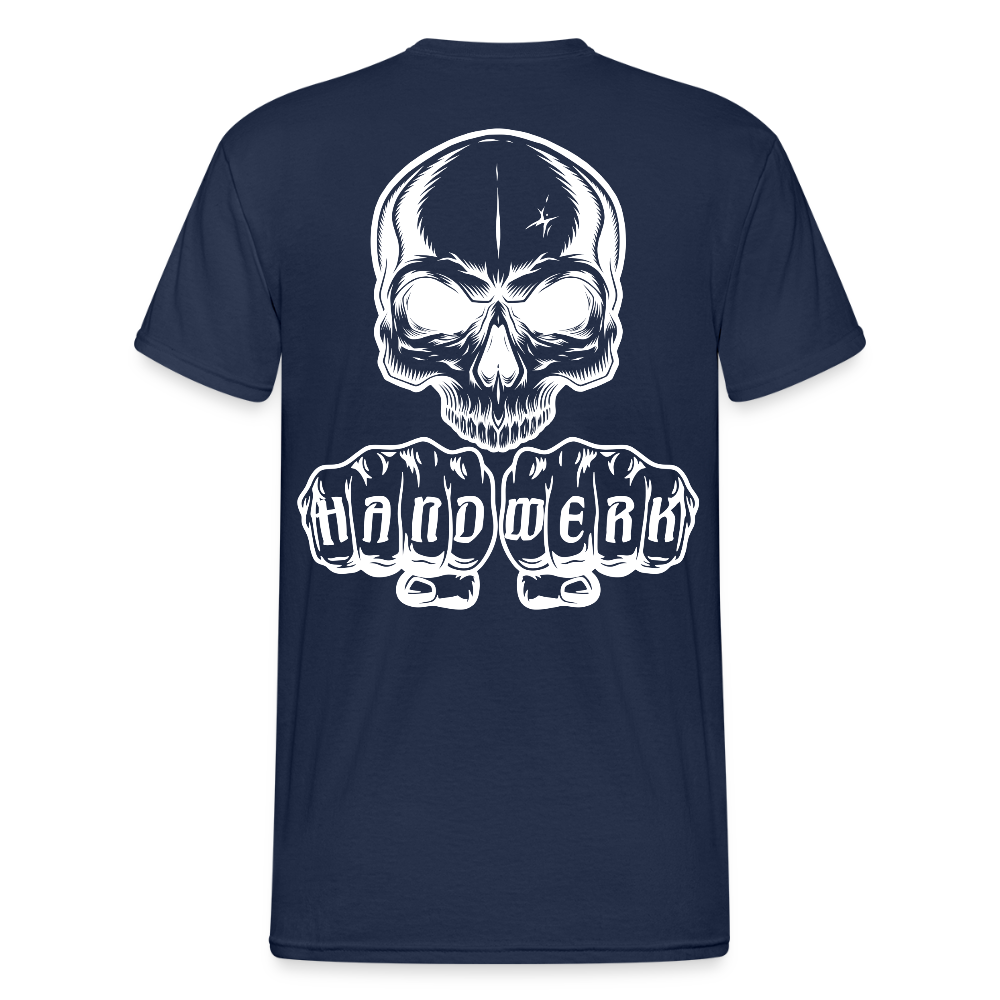 Unisex Heavy T-Shirt "Skull" (beidseitig bedruckt) Navy Männer Gildan Heavy T-Shirt