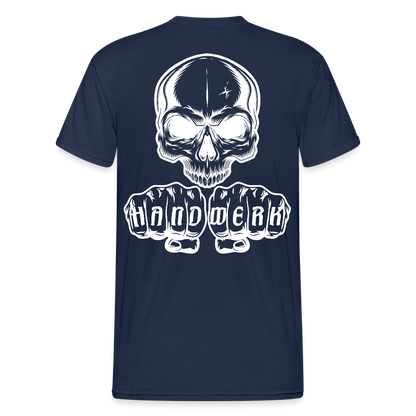 Unisex Heavy T-Shirt "Skull" (beidseitig bedruckt) Navy Männer Gildan Heavy T-Shirt