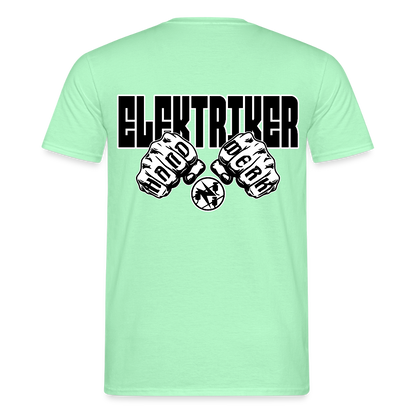 Unisex T-Shirt "Elektriker" Mintgrün Männer T-Shirt