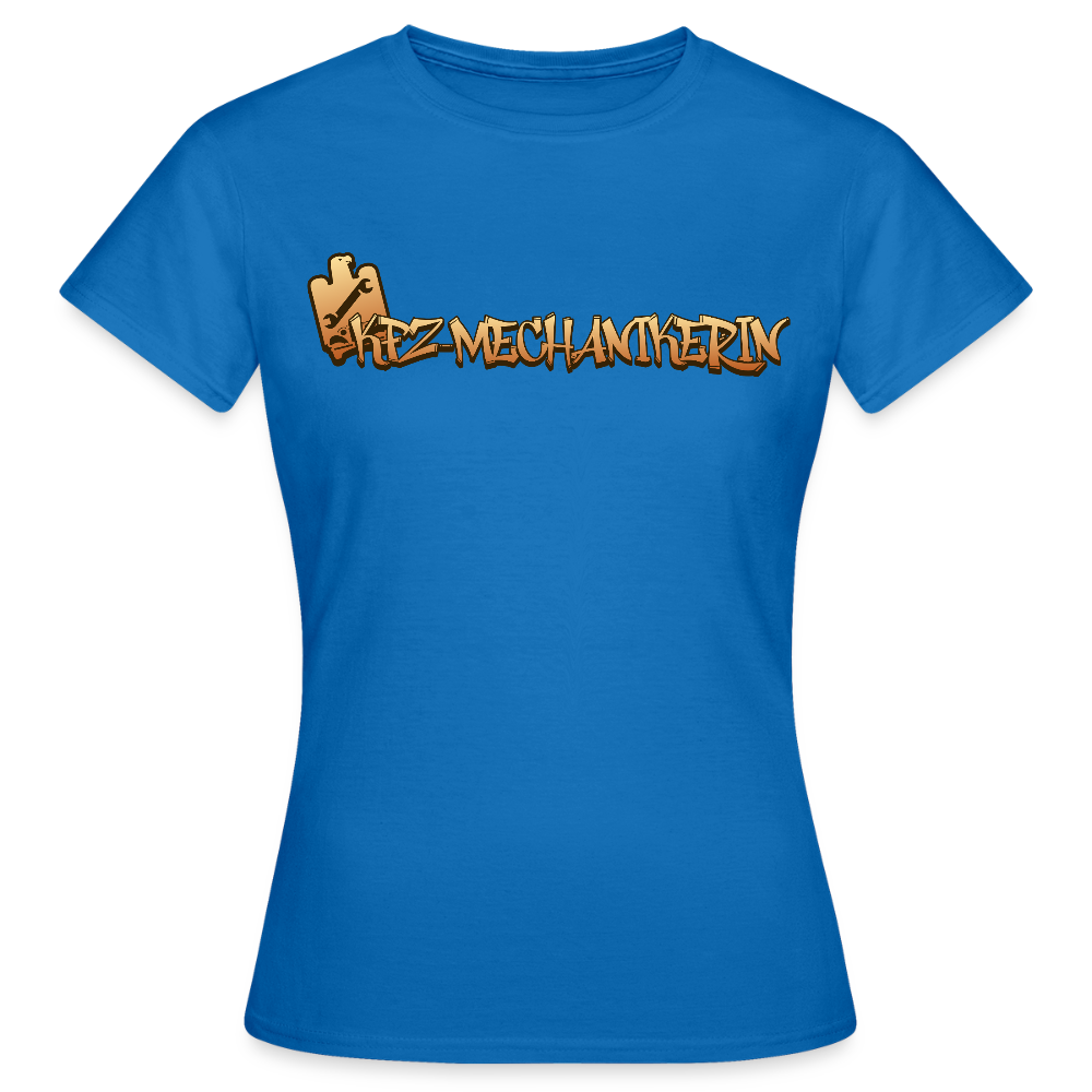 Frauen T-Shirt "KFZ-Mechanikerin" Royalblau Frauen T-Shirt