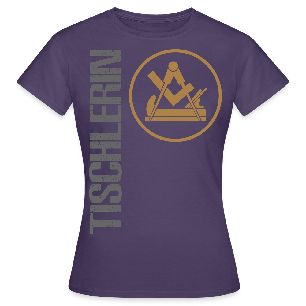 Frauen T-Shirt "Tischlerin" Dunkellila Frauen T-Shirt