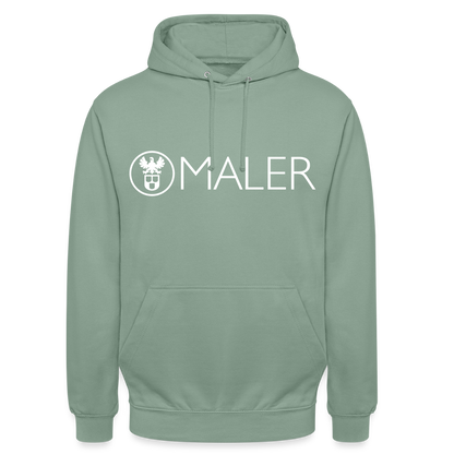Unisex Hoodie "Maler" Graugrün Unisex Hoodie
