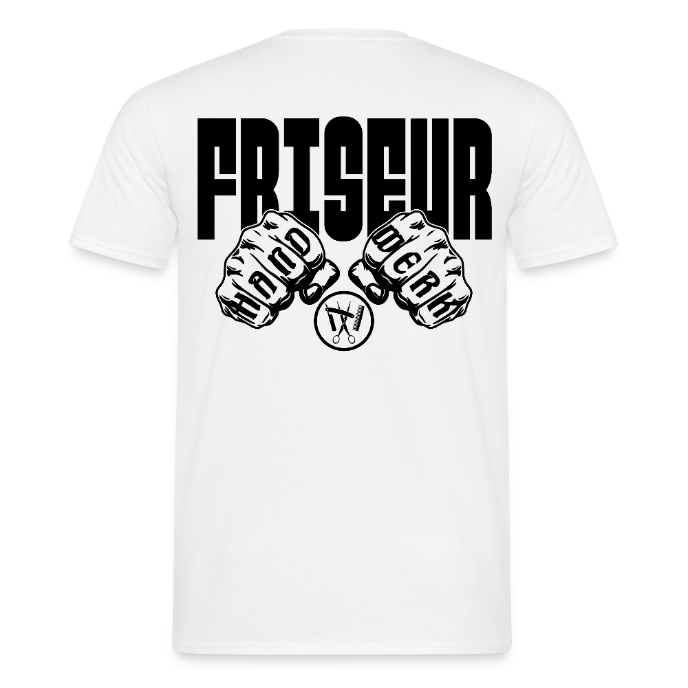 Unisex T-Shirt "Friseur" Weiß Männer T-Shirt