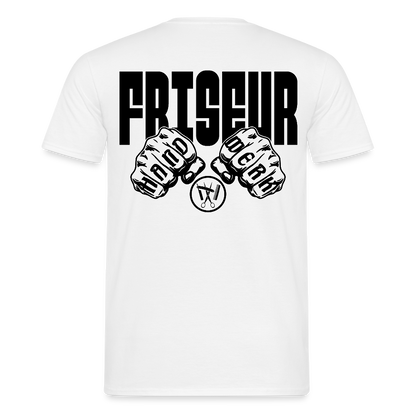 Unisex T-Shirt "Friseur" Weiß Männer T-Shirt