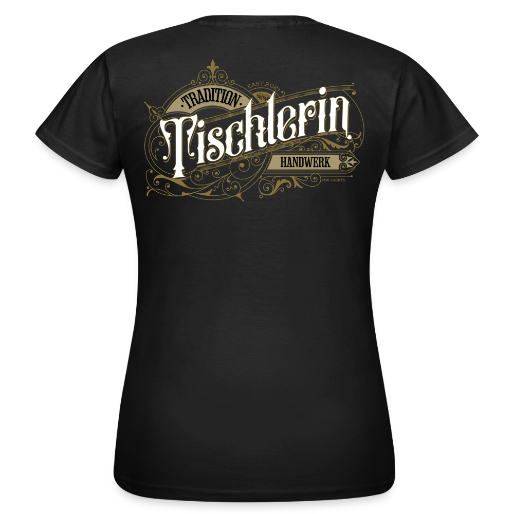 Frauen T-Shirt "Tischlerin" von Spreadconnect mit nostalgischem Druck, bequemes Baumwollshirt für Damen.