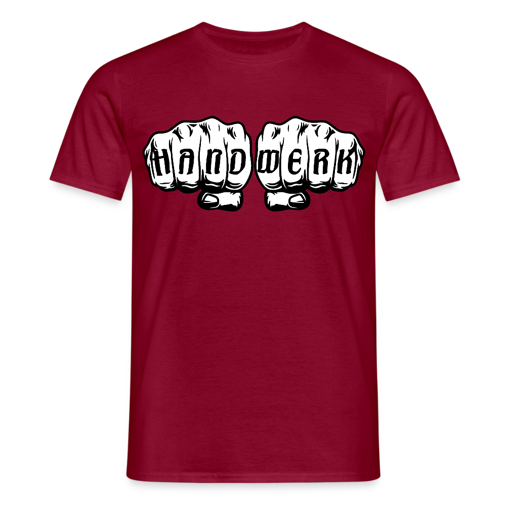 Unisex T-Shirt "Handwerk" Ziegelrot Männer T-Shirt