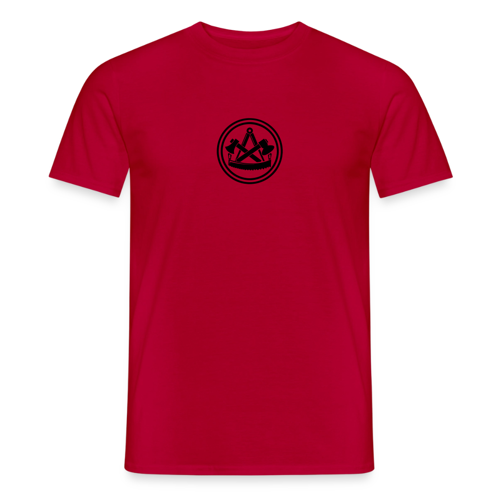 Unisex Handwerker T-Shirt von Spreadconnect mit Skull & Zunft Druck, beidseitig bedrucktes Männer T-Shirt, handwerkliches Design