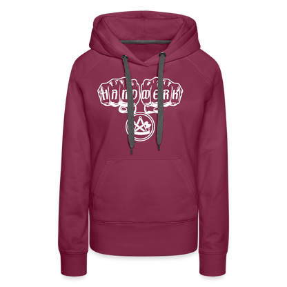 Frauen Premium Hoodie "Zimmermann" - Bordeaux