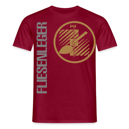 Unisex T-Shirt "Fliesenleger" Ziegelrot Männer T-Shirt