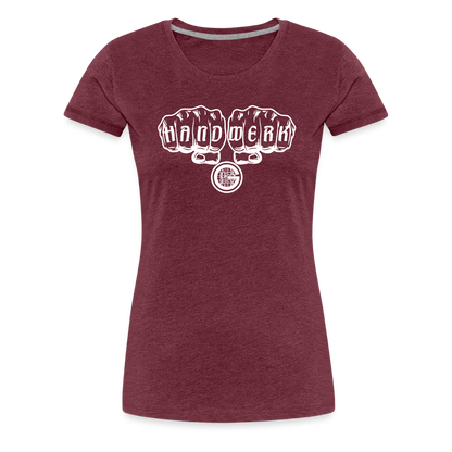 Frauen Premium T-Shirt "Gerüstbauer" - Bordeauxrot meliert
