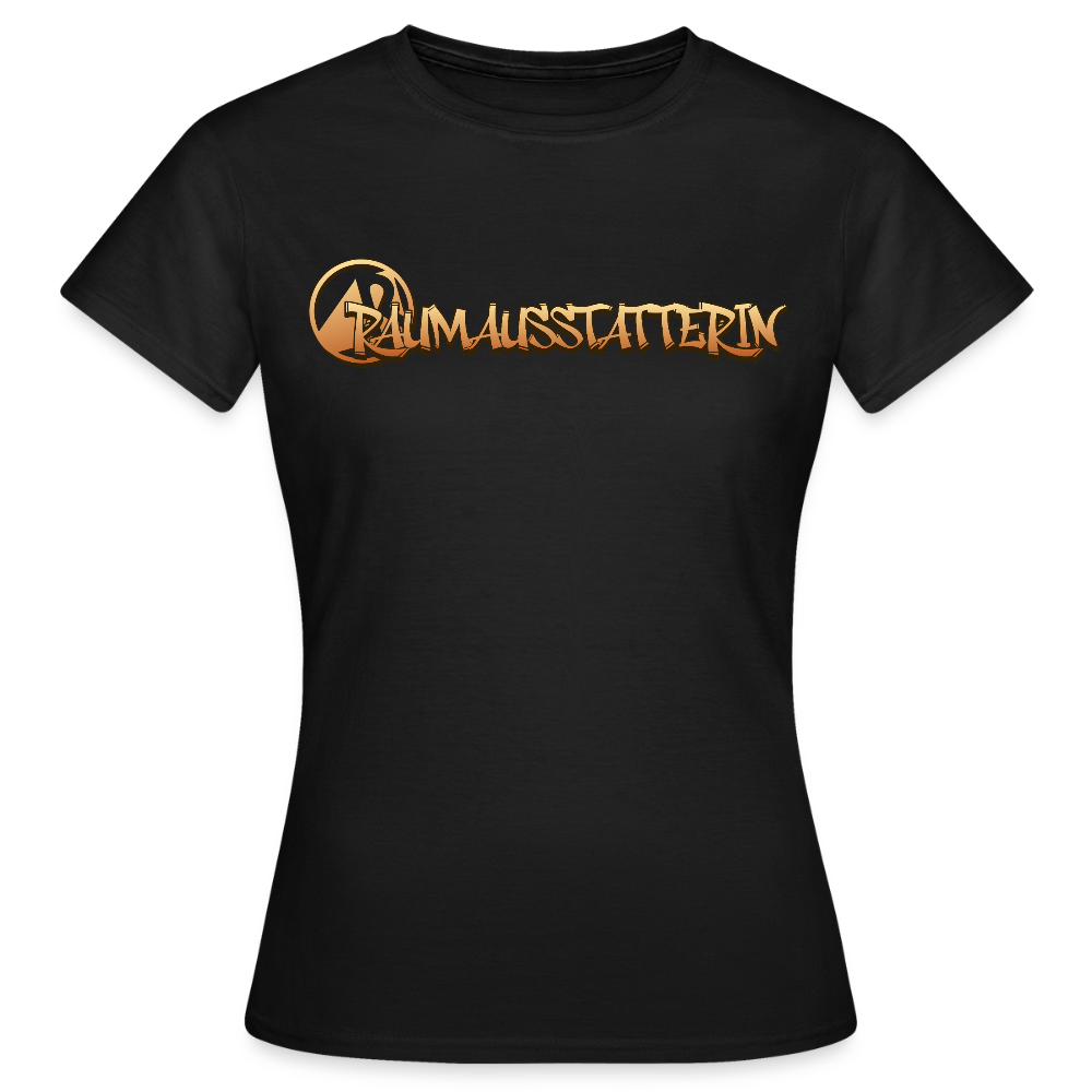 Frauen T-Shirt "Raumausstatterin" Schwarz Frauen T-Shirt