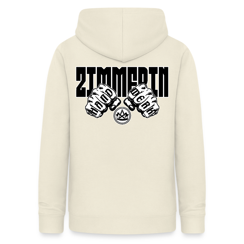 Frauen Hoodie "Zimmerin" (beidseitig beruckt) Vanille-Milchshake Frauen Hoodie