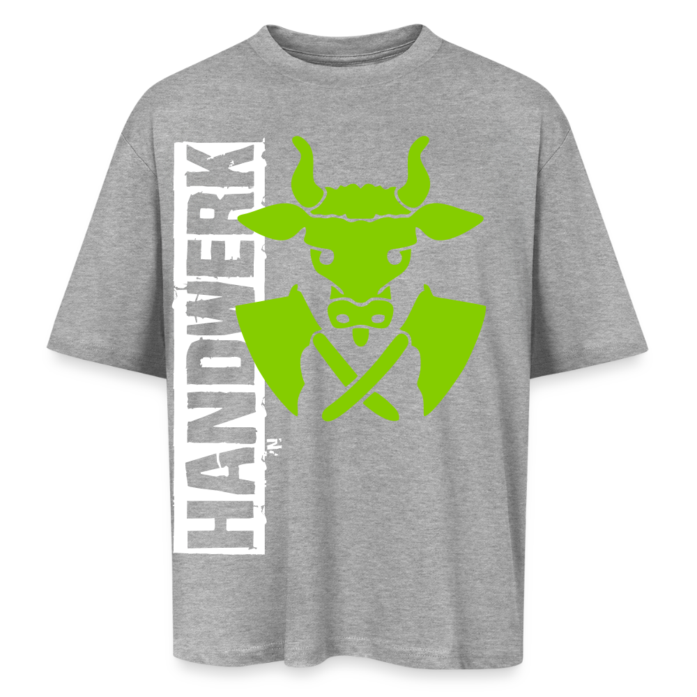 Oversized Unisex T-Shirt "Metzger" Grau meliert Oversized Unisex T-Shirt