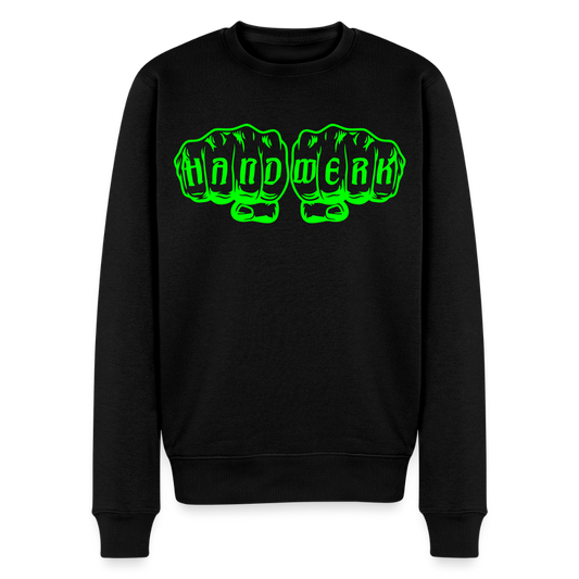 Unisex Premium Pullover "Schweisser" neongrün - Schwarz