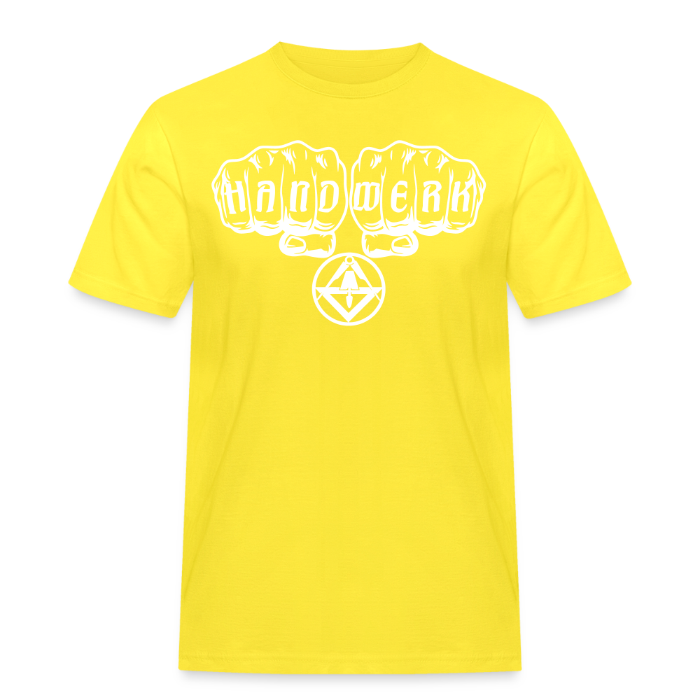 Männer Workwear T-Shirt "Stuckateur" - Gelb