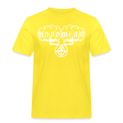 Männer Workwear T-Shirt "Stuckateur" Gelb Männer Workwear T-Shirt