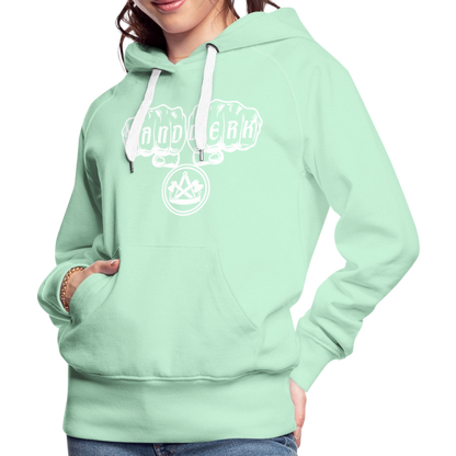 Frauen Premium Hoodie "Zimmermann" - helles Mintgrün