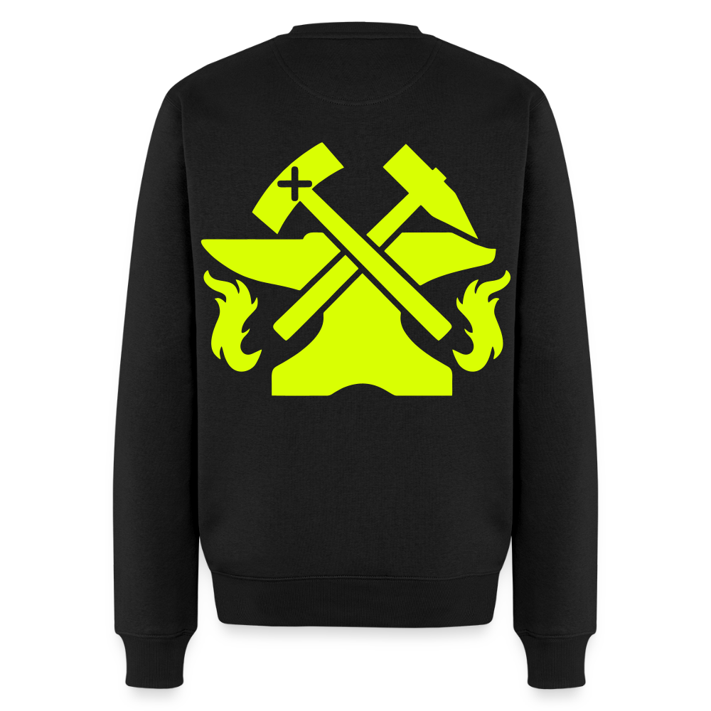 Unisex Premium Pullover "Metallbauer" neongelb Schwarz Männer Premium Pullover