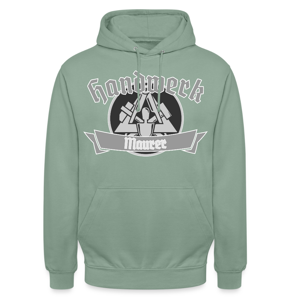 Unisex Hoodie "Maurer" Graugrün Unisex Hoodie