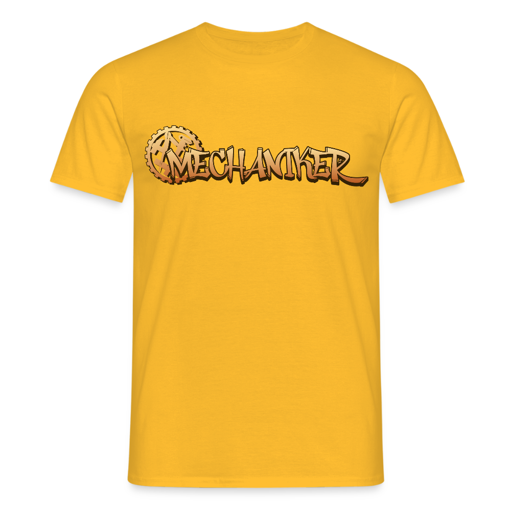 Unisex T-Shirt "Mechaniker" Gelb Männer T-Shirt